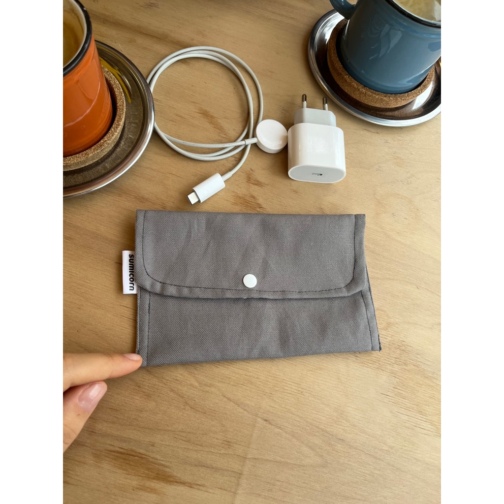 Sumicorn Design Soft Keten Yıkanabilir Çıtçıt Detaylı Ped Çantası, Mini Cüzdan,kartlık,çanta Içi Düzenleyici Bayan Cüzdan Fiyatı