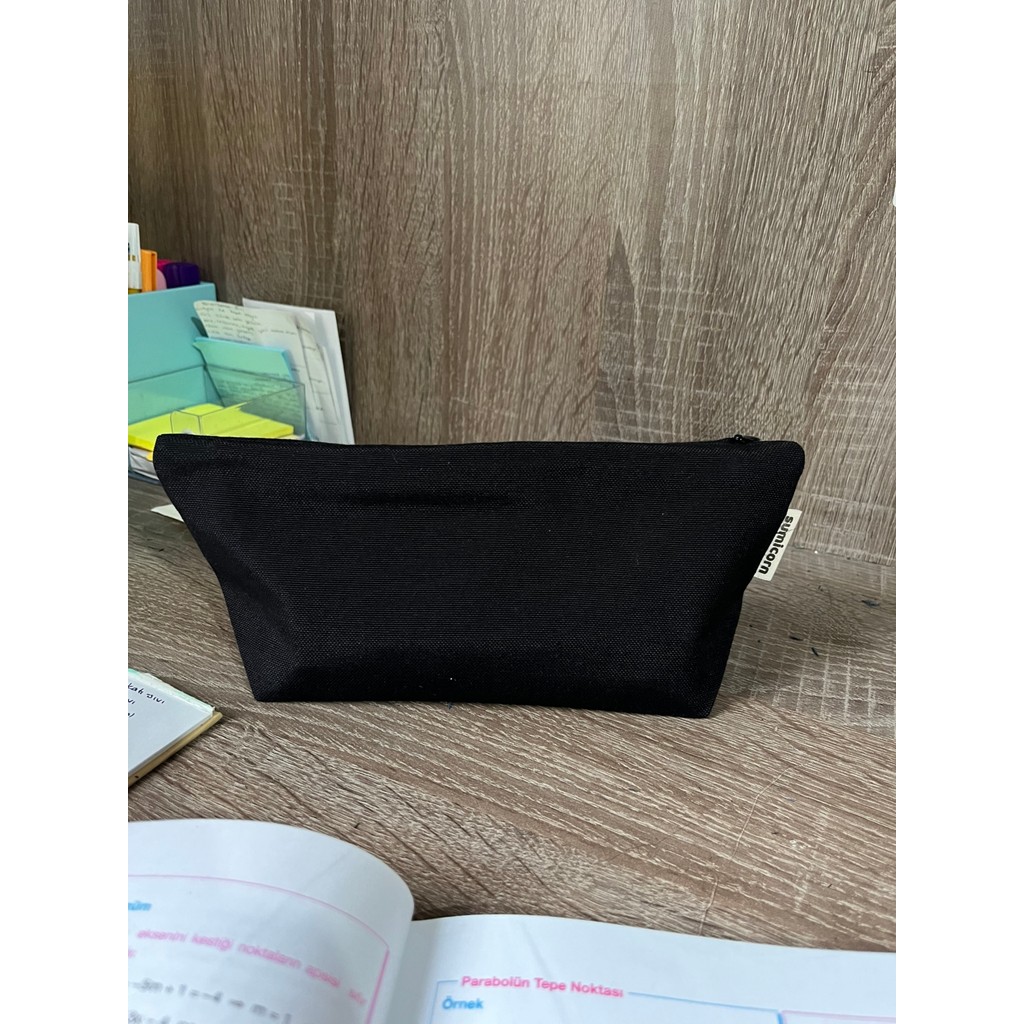 Sumicorn Design Soft Siyah Yıkanabilir Fermuarlı Tek Gözlü Bez Kalemlik Kalem Kutusu Cüzdan Makyaj Çantası Kalem & Yazı Gereçleri Fiyatı