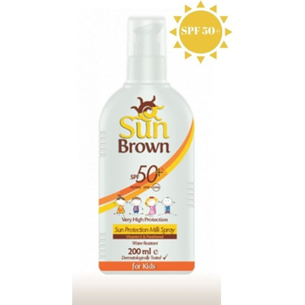 Sun Brown Güneş Koruyucu Çocuk Süt Spreyi SPF50+ 200 ml Güneş Kremleri ve Losyonları Fiyatı