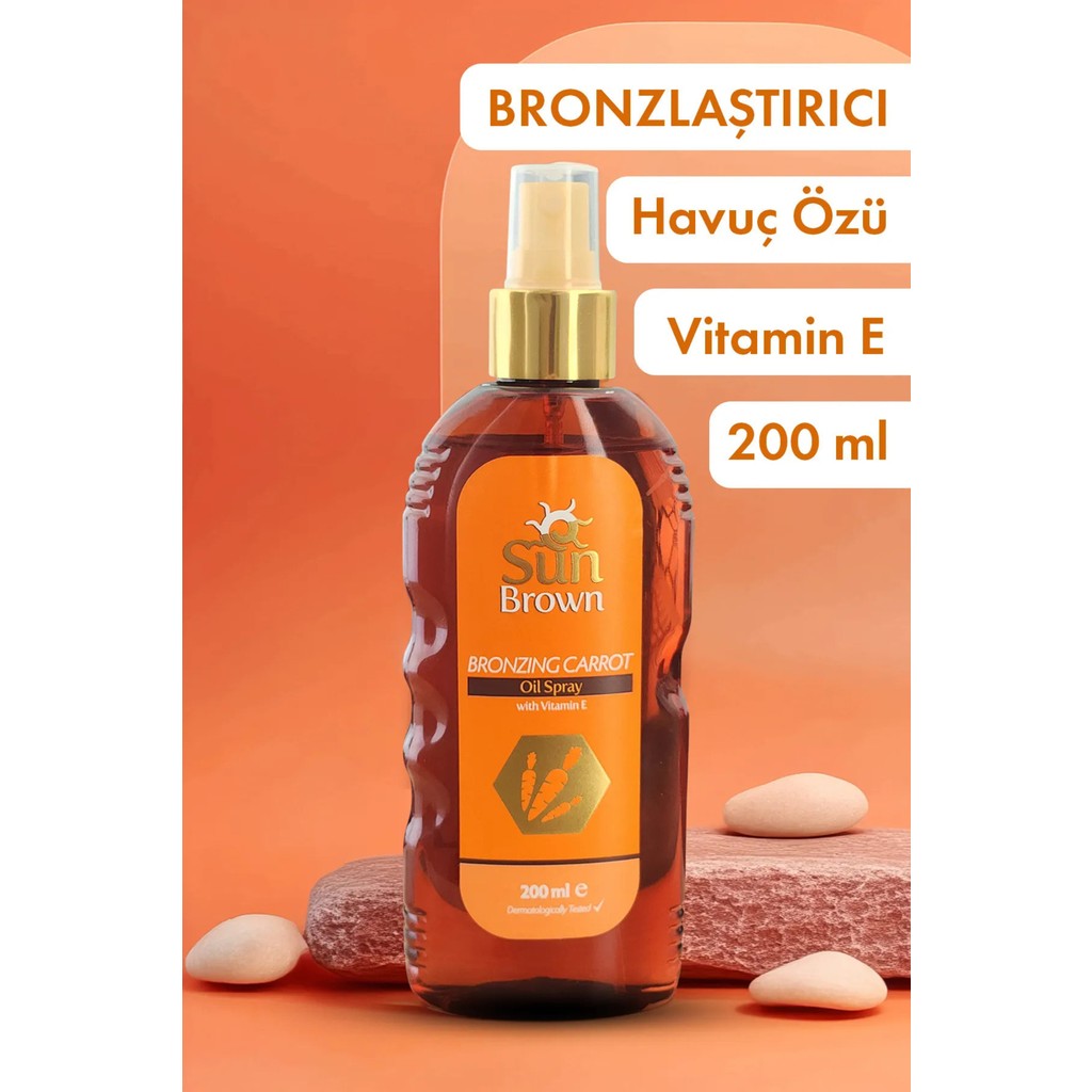 Sun Brown Yoğun Bronzlaştırıcı Havuç Yağı SPF 0 Cilde Parlaklık ve Yumuşaklık 200 ml Diğer Fiyatı