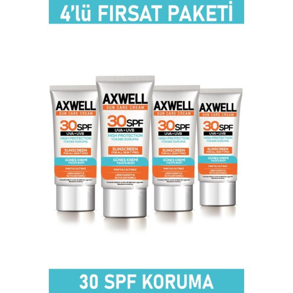 Sun Care Cream Güneş Kremi Yüksek Koruma 30 SPF 50ml 4 Lü Fırsat Seti Bebek Güneş Kremi Fiyatı