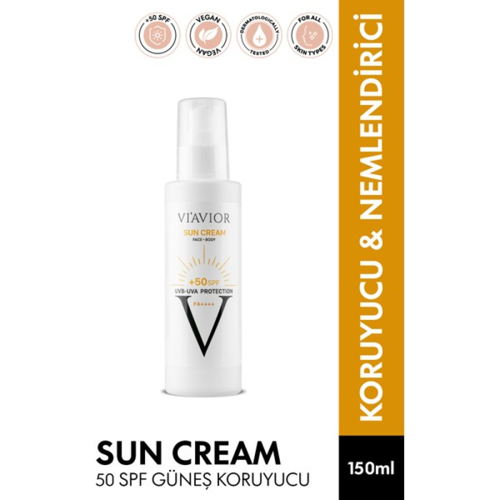 Sun Cream 50 SPF Güneş Koruyucu Krem Günlük Yüksek Uv Koruma Leke Karşıtı Ferahlatıcı 150ml Güneş Kremleri ve Losyonları Fiyatı