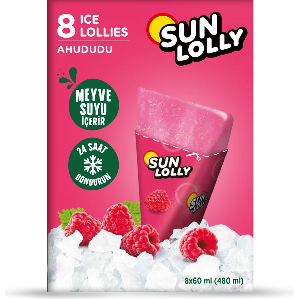Sun Lolly Ahududu Aromalı Su Buzu 8X60 ml Dondurma Fiyatı