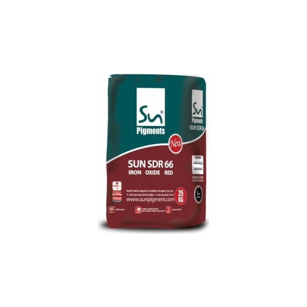 Sun Pigments Demir Oksit Sun Sdr 66 Kırmızı 25 kg Oto Boyaları Fiyatı