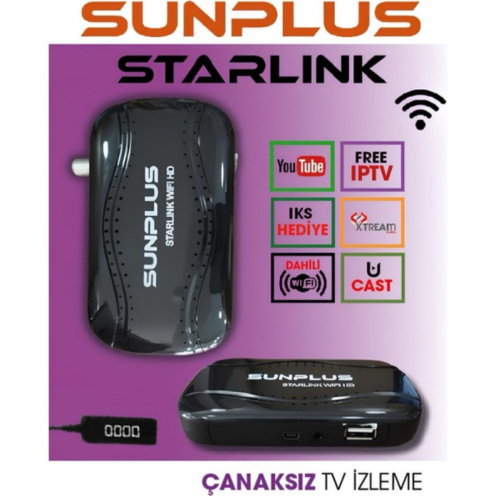 Sun Plus SunPlus Starlink WI-FI HD Uydu Alıcısı Uydu Alıcıları Fiyatı