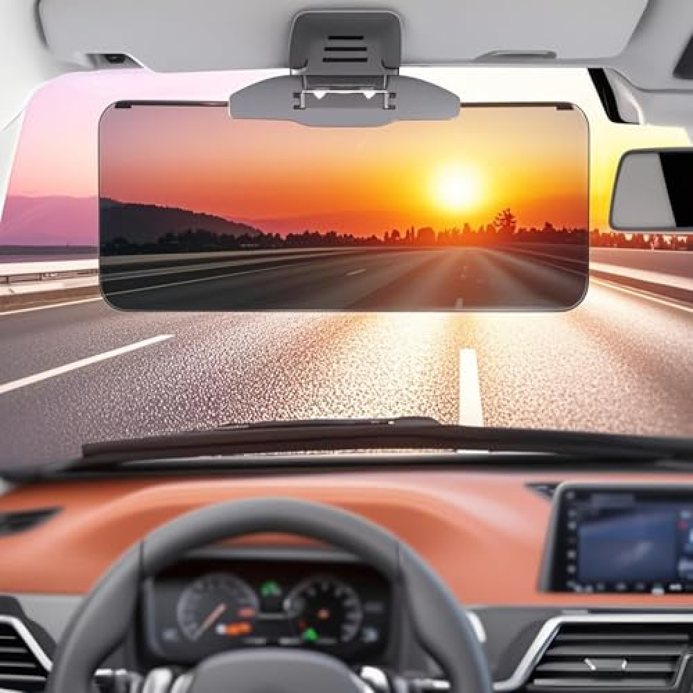Sun Visor Extender for Car, Polarized Sun Visor for Car, Anti-Glare, Protect UV Ray, Adjustable Angle, Easy to Install, Safe Driving Accessories Extender, Universal for Cars, Trucks, SUVs