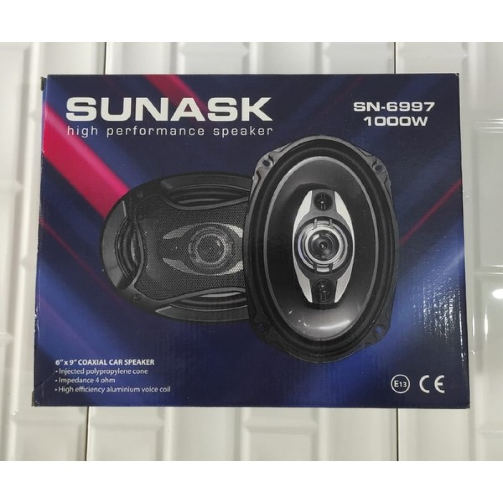 Sunask SN-6997 1000W Oto Oval Hoparlör Hd Ses Kalitesi 2 Adet SN6997 Oto Hoparlörleri & SubWoofer Fiyatı