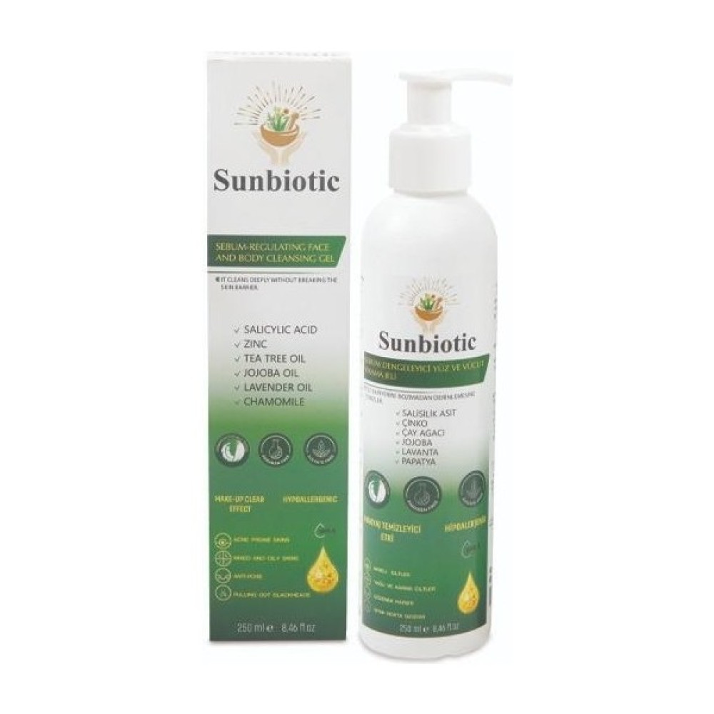 Sunbiotic Hipoalerjenik Sebum Dengeleyici Yüz ve Vücut Yıkama Jeli 250 ml - yok Cilt Temizleme ve Peeling Fiyatı