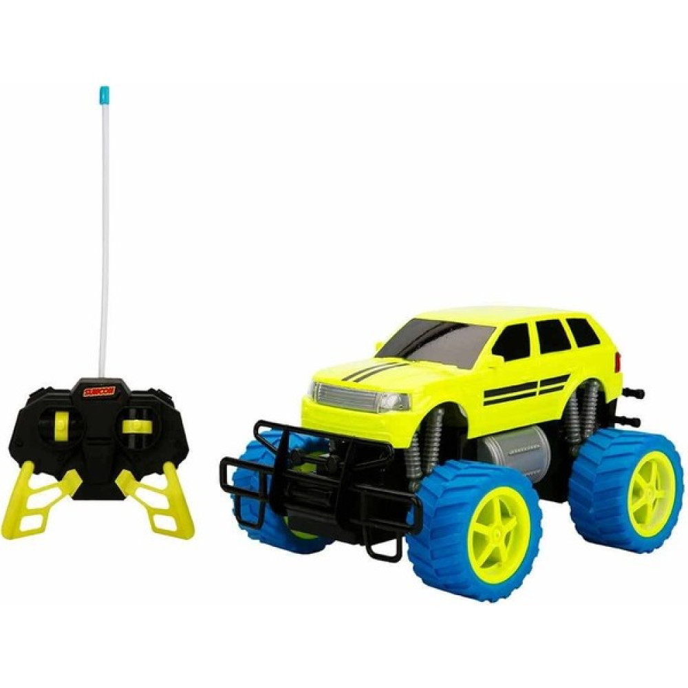 Suncon 1:18 Uzaktan Kumandalı Neon Jumbo Weels USB Şarjlı Araba 26 cm - Sarı Jeep Oyuncak Araç Fiyatı