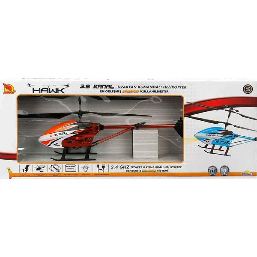 Suncon Uzaktan Kumandalı Hawk Helikopter 3,5 Kanal 45 Cm. - Turuncu Oyuncak Araç Fiyatı