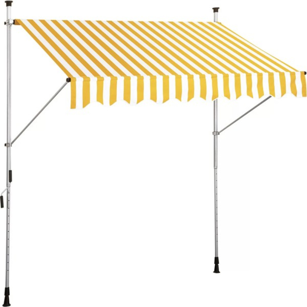 Sunfun Teleskopik Tente Sarı-Beyaz 300X130 cm - Polyester - Yükseklik: 2 Mden 3 Mye Kadar Ayarlanabilir Bahçe Tentesi Fiyatı