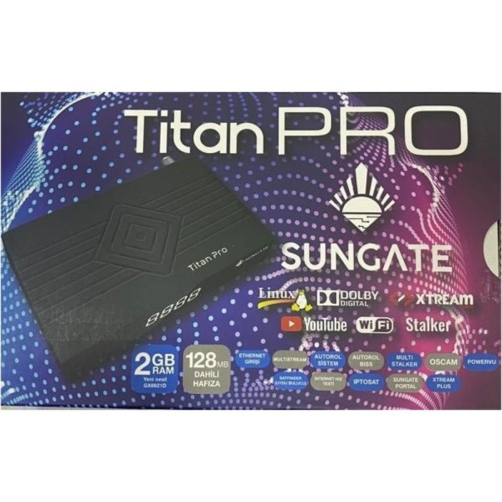 Sungate Titan Pro - Siyah Uydu Alıcıları Fiyatı