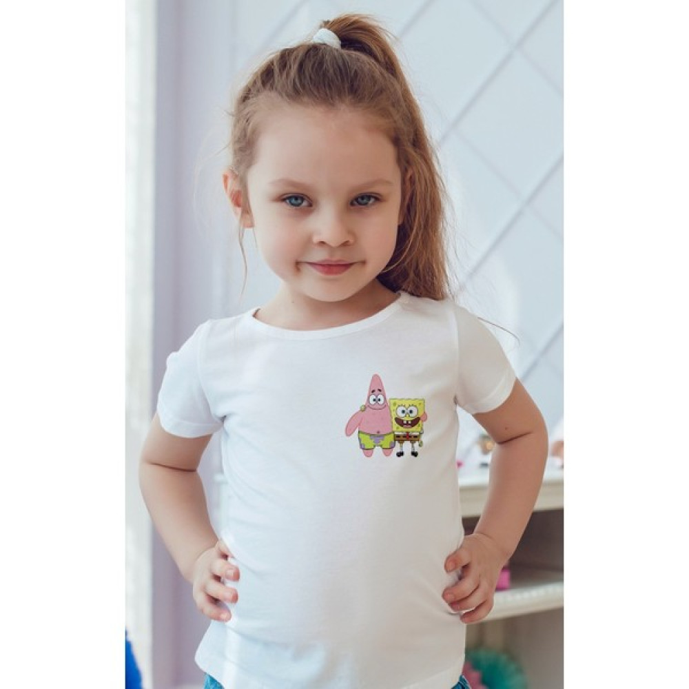 Sünger Bob Baskılı Çocuk Tişört Kız Çocuk T-shirt Fiyatı