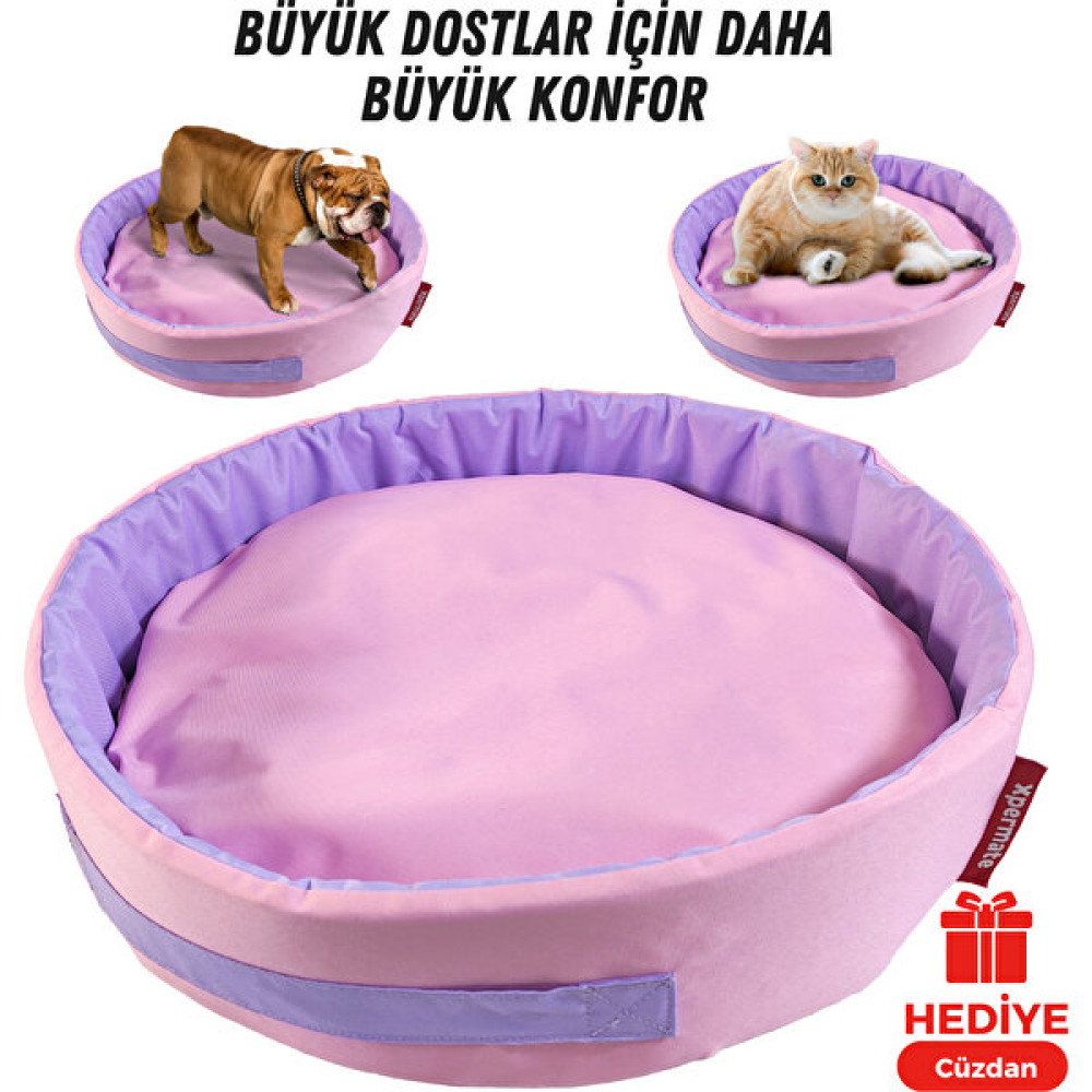 Sünger Simit Köpek Yuvası Küçük Irk Köpek Yatağı ve Kedi Yatağı 55 cm Pembe Lila Evcil Hayvan Ürünleri Fiyatı