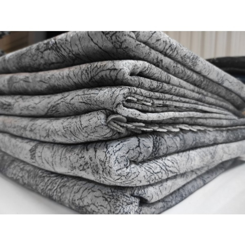 Süngerli Koltuk Çekyat Örtüsü Damar Desenli Parlak Gri - 175 x 220 cm - Koyu Gri Koltuk & Kanepe Örtüsü Fiyatı