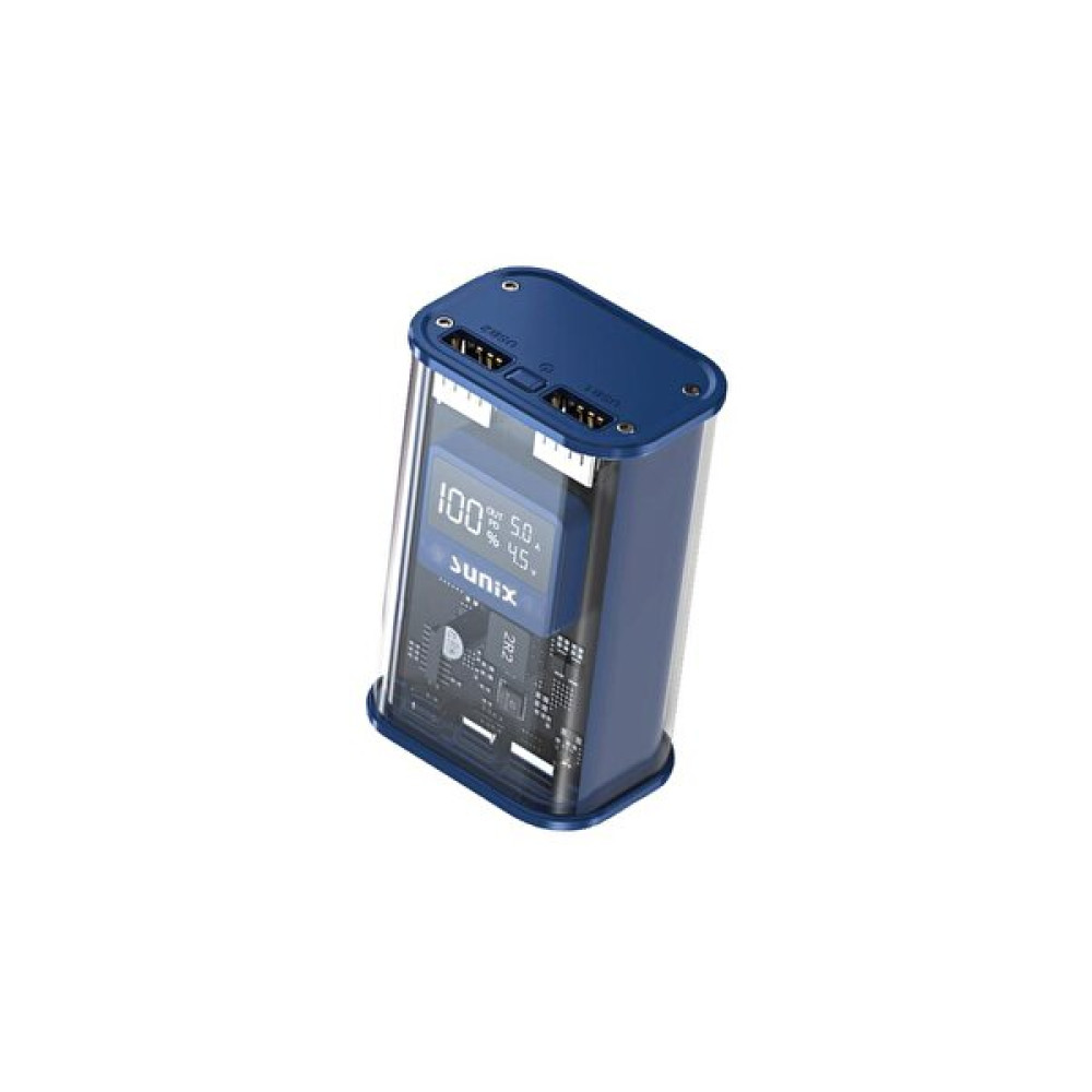 Sunix Pb-44 12000 mAh 22.5W Dual USB Led Göstergeli Mavi Powerbank Taşınabilir Şarj Cihazı - Powerbank Fiyatı