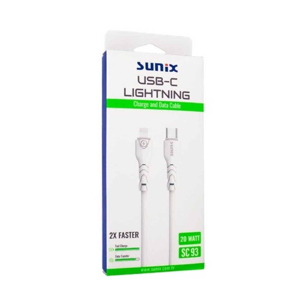 Sunix Sc-93 Usb-C Lightningdata ve Şarj Kablosu 20 W Kablo - Beyaz Cep Telefonu Kablosu Fiyatı