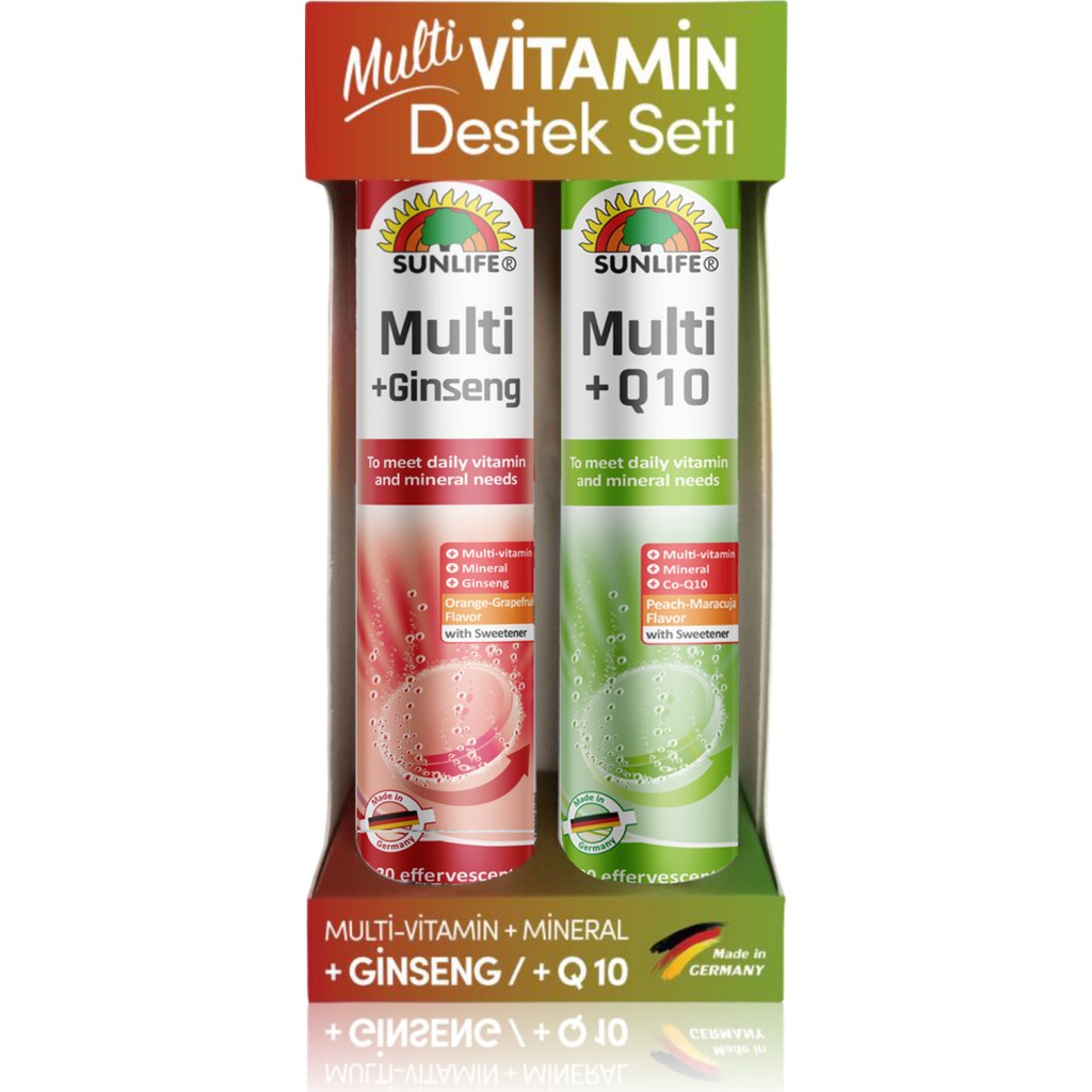 Sunlife Multivitamin Destek Seti - Multi +Ginseng & Multi +Q10 Diğer Fiyatı