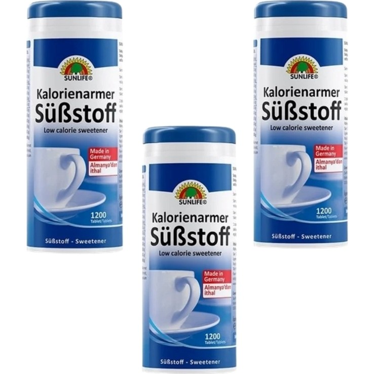 Sunlife Sübstoff Tatlandırıcı 1200 Tablet (3 Adet) Düşük Kalorili Ekonomik Tatlandırıcı Seti Diğer Fiyatı