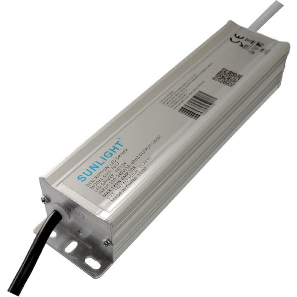 Sunlight Dış Mekan Şerit Led Trafo, Adaptör, Driver 12V 10 Amper 120 Watt Led Aydınlatmalar Fiyatı