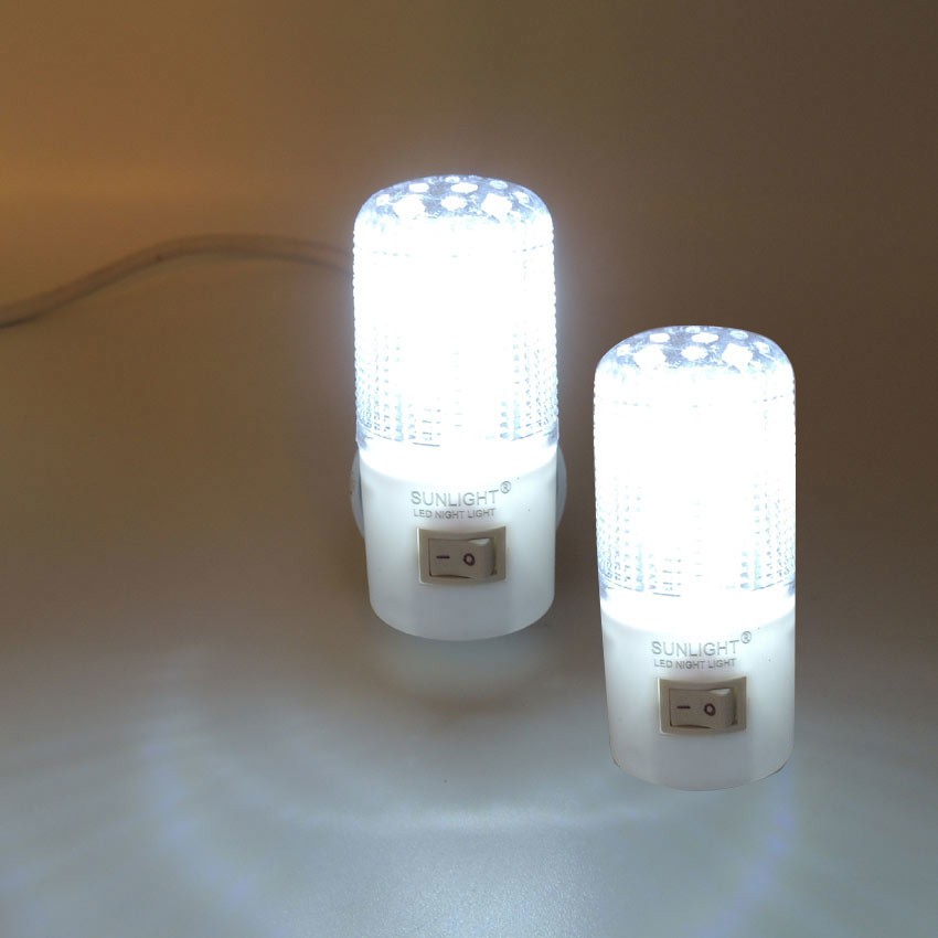 Sunlight Kısa LED Gece Lambası 0,5W Tasarruflu Işıklı Fişli Düğmeli 2'li - Beyaz Gece Lambası Fiyatı