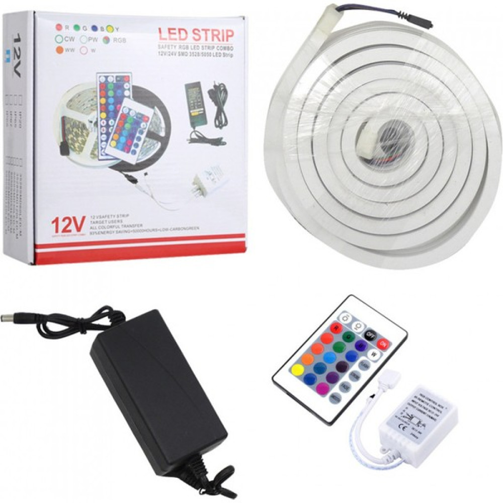 Sunlight Neon Şerit LED Işık 3 Çip Rgb 5 Metre Kumandalı 220V Star Led Aydınlatmalar Fiyatı