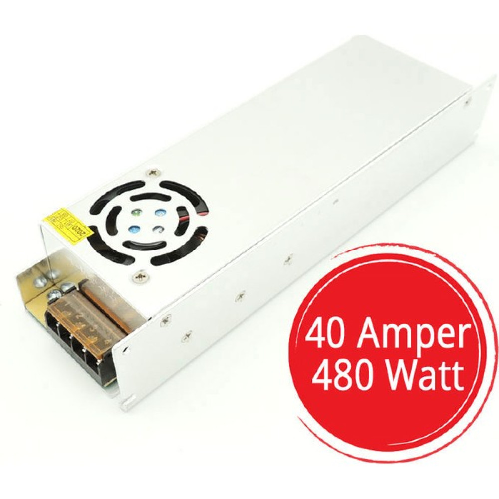 Sunlight Şerit LED Trafo 12V Adaptör Driver 40 Amper 480 Watt Led Aydınlatmalar Fiyatı