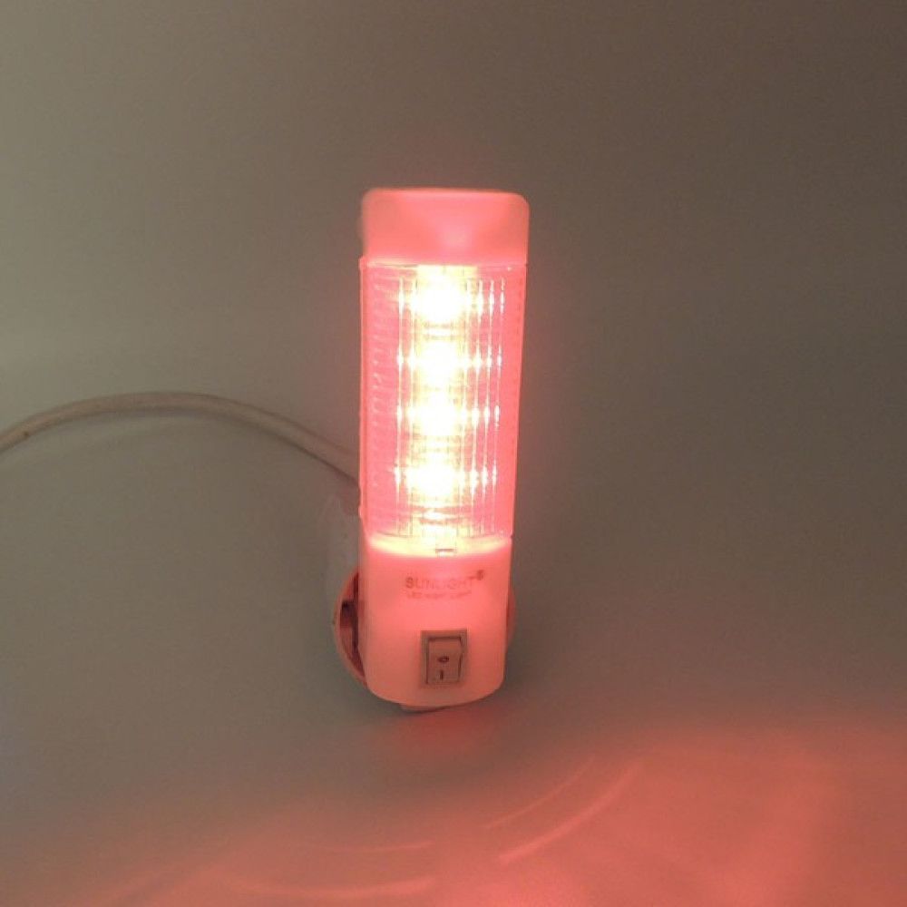 Sunlight Uzun LED Gece Lambası 0,5W Tasarruflu Işıklı Fişli Düğmeli - Kırmızı Gece Lambası Fiyatı