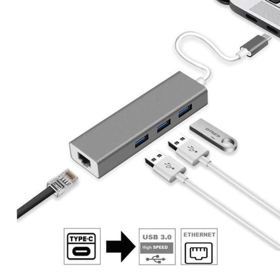 Sunline 1706904 Type C 3X USB 3.0-1X RJ45 LAN Dönüştürücü