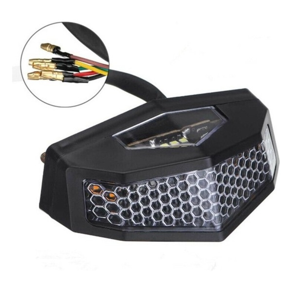 Sunlink 12V Evrensel Motosiklet LED Arka Çamurluk Fren Stop Kuyruk Işık Motor Bisiklet Dönüş Sinyal Lamba Retro Motokros Plaka Işık (Yurt Dışından) Motorsiklet Lambaları Fiyatı