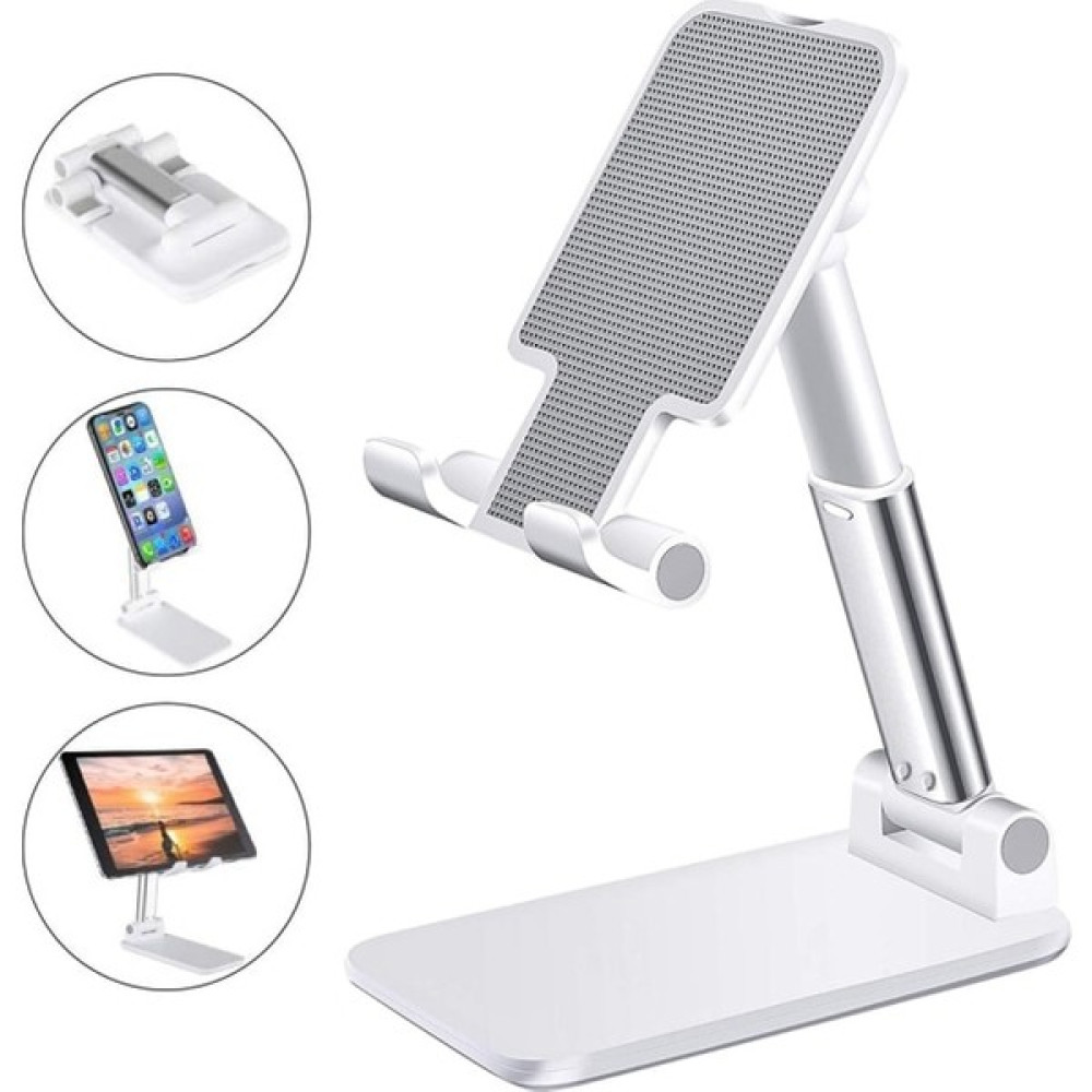 Sunlink iPhone iPad Için Masa Cep Telefonu Tutucu Standı Xiaomi Ayarlanabilir Masaüstü Tablet Tutucu Evrensel Masa Cep Telefonu Standı - Beyaz Cep Telefonu Tutucu Fiyatı