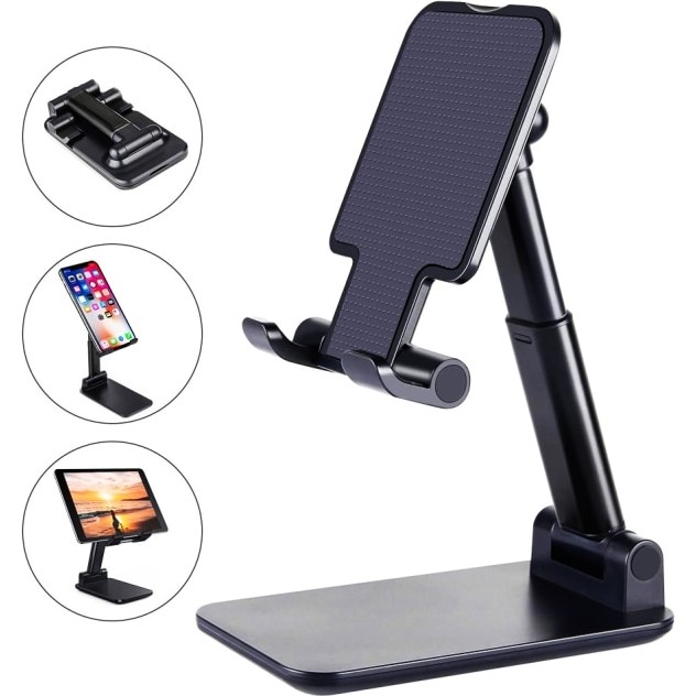 Sunlink iPhone iPad Için Masa Cep Telefonu Tutucu Standı Xiaomi Ayarlanabilir Masaüstü Tablet Tutucu Evrensel Masa Cep Telefonu Standı - Siyah Cep Telefonu Fiyatı