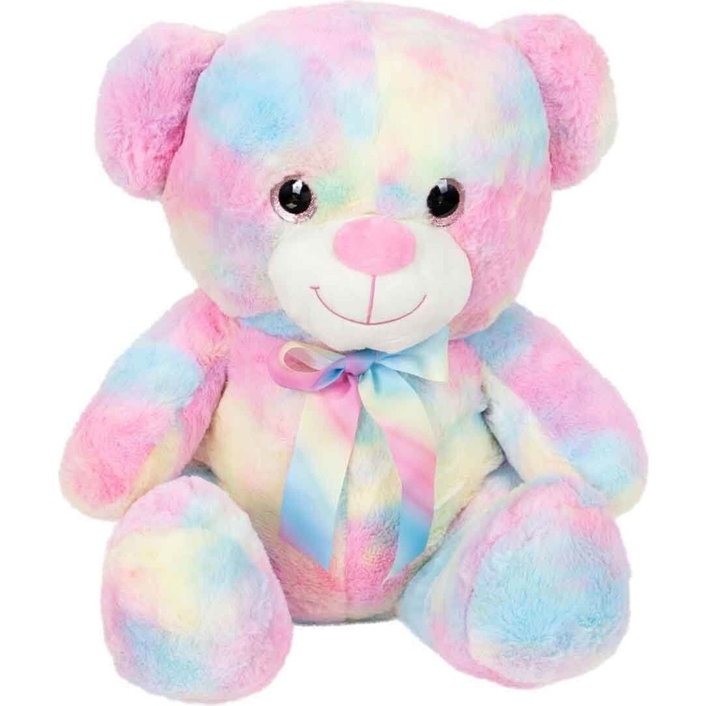Sunman 4771 Gökkuşağı Renkli Peluş Ayı 45 cm -Sunman Evcil Hayvan Ürünleri Fiyatı