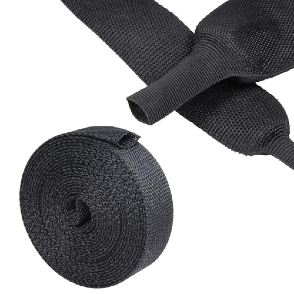 SUNNAREPOON Cable Management Braided Sleeving Shrinkable Tube, 2 in 1 Ratio No-Adhesive Lined Automotive Heat Shrink Wire Loom for Wire Harness Protector (3/8'' - 28ft)