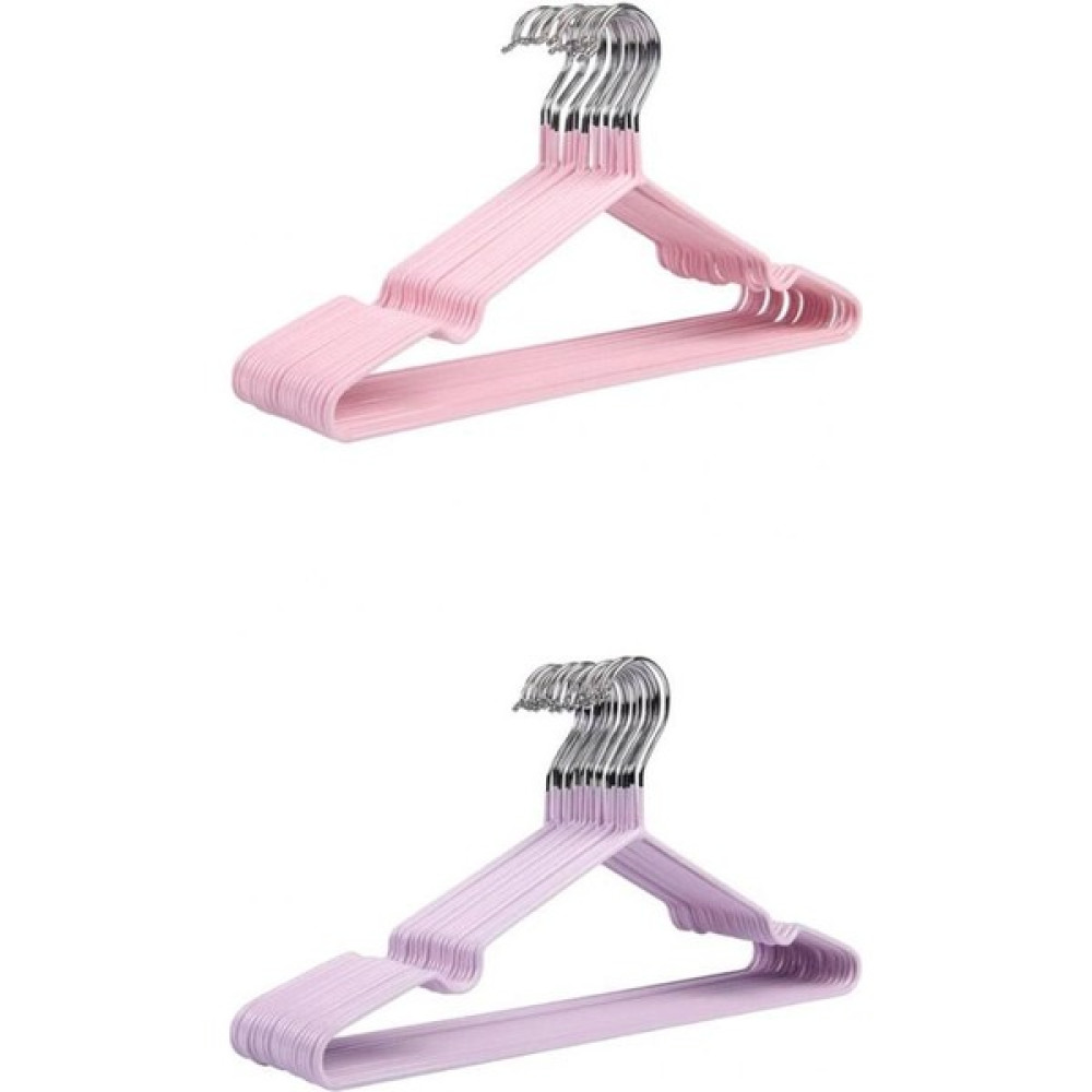 SunniMix 20 Adet Yetişkin Boyutu Pvc Kaplamalı Çelik Elbise Askı Ceket Askısı Raf Dolap Için (Yurt Dışından) - Açık Pembe Eşya Saklama / Düzenleme Fiyatı