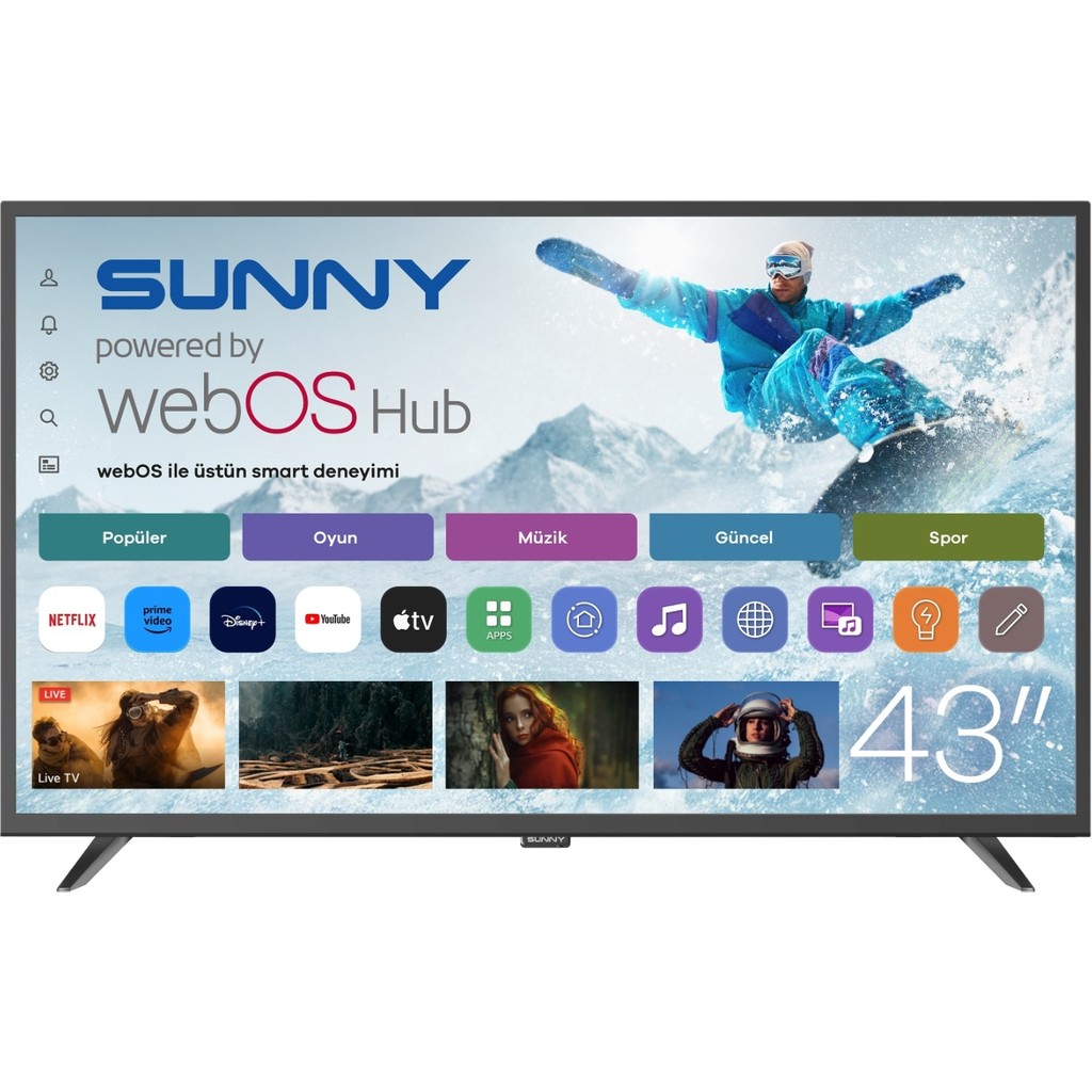 Sunny SN43DAL540C 43" 109 Ekran Dahili Uydu Alıcılı Full HD Smart LED TV - 43'' Televizyonlar Fiyatı