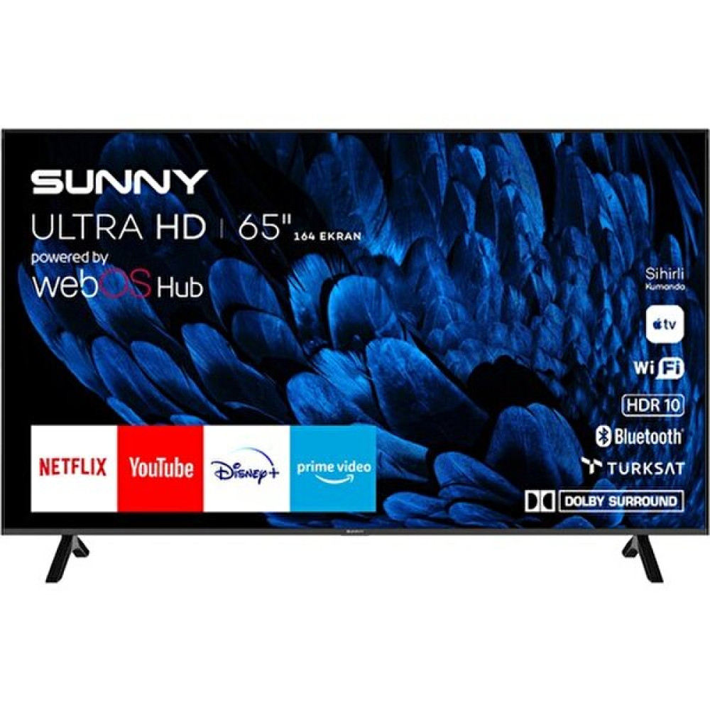 Sunny Sn65Fmn252 Frameless 65" 164 Ekran 4K WebOS 2.0 Smart Wi-Fi LED TV Televizyonlar Fiyatı