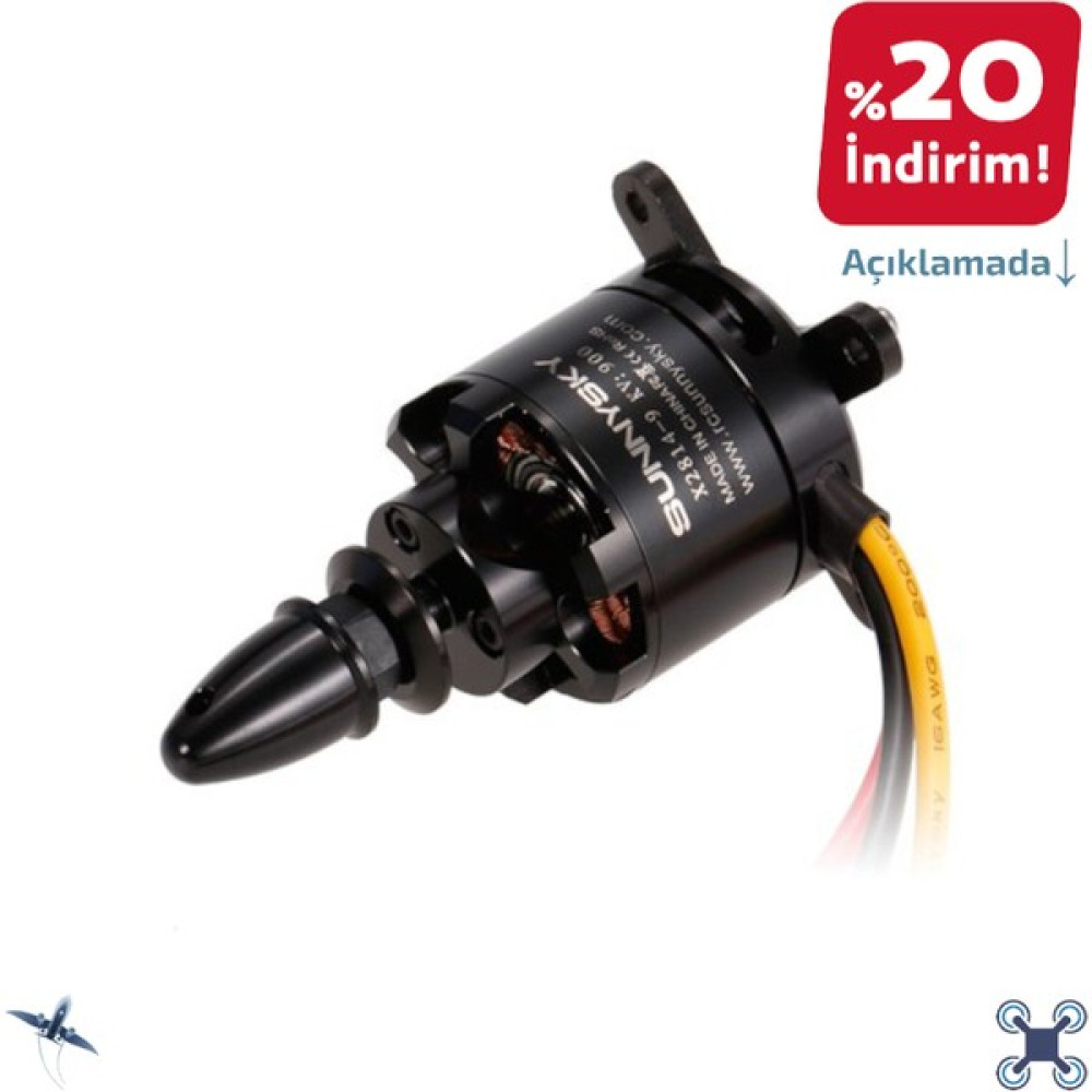 Sunnysky X2814 1250 Kv Drone Uçak Motoru - Siyah Drone Aksesuarları Fiyatı