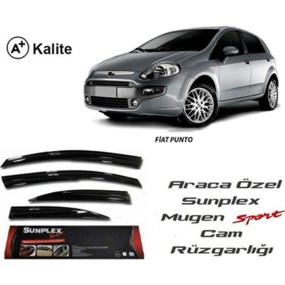 Sunplex Fiat Punto Cam Rüzgarlığı Mugen Tip Oto Rüzgarlıkları Fiyatı
