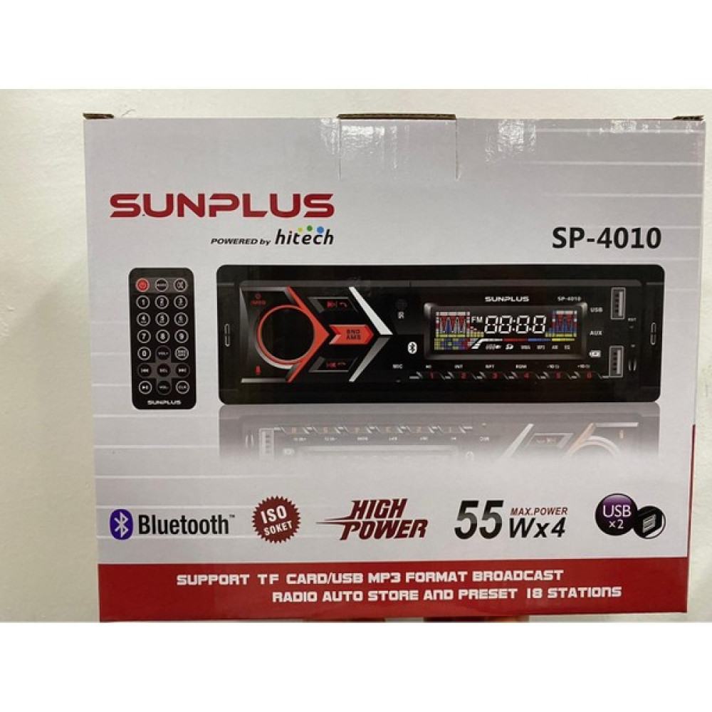 Sunplus SP-4010 Bluetooth-Aux-2xusb 4X55W Oto Teyp SP-4010 Oto Teypleri Fiyatı