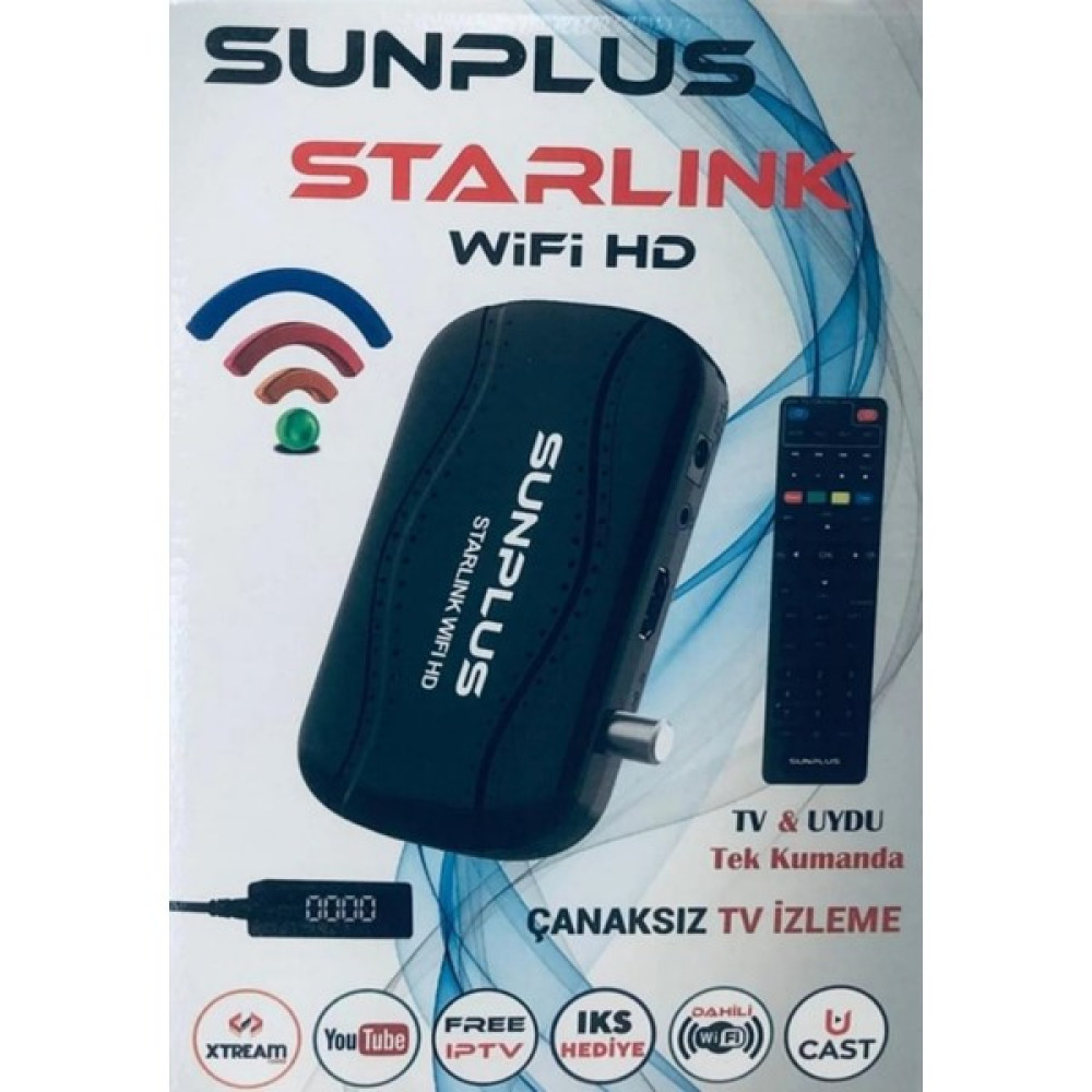 Sunplus Starlınk Hd Uydu Alıcısı Dahili Wi-Fi Full Hd 1080P Tv & Uydu Tek Kumanda Uydu Alıcıları Fiyatı