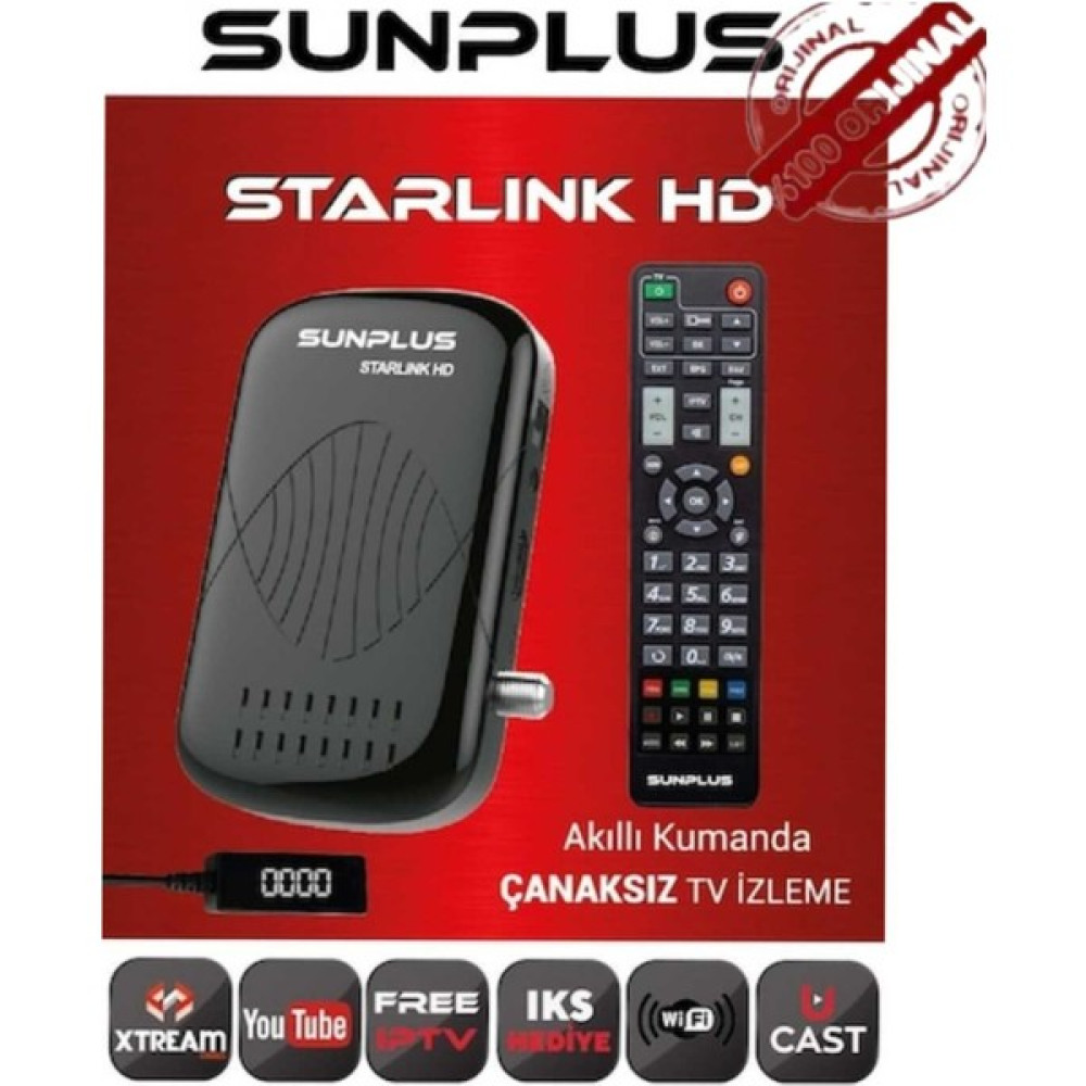 Sunplus Starlink Hd Uydu Alıcısı Full Hd 1080P Tv & Uydu Tek Kumanda Dahili Wi-Fi Uydu Alıcıları Fiyatı