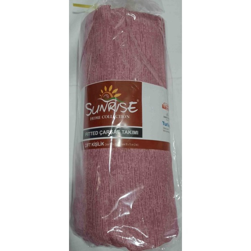 Sunrise Tek Kişilik Lastikli Çarşaf Takimi - 100x200 cm - Gül Kurusu Çarşaf Fiyatı