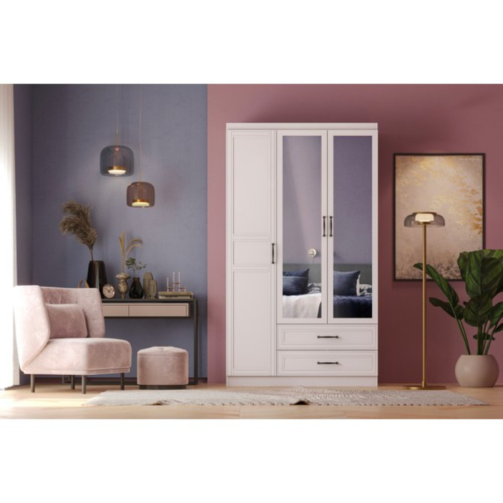 Sunroyal Concept Henna 210CM 3 Kapak 2 Çekmece Gardırop - Beyaz Gardrop & Dolap Fiyatı