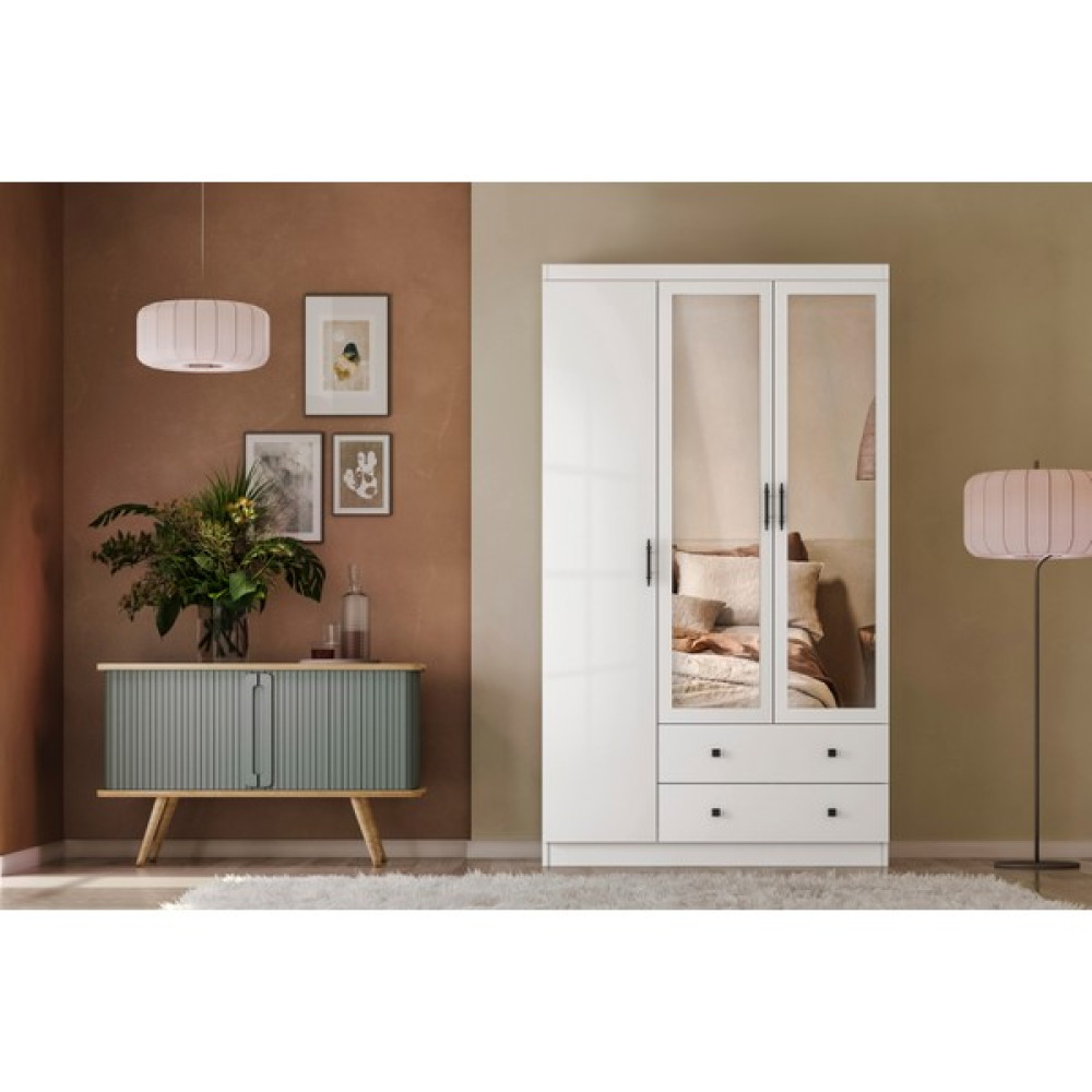 Sunroyal Concept Lavinia 210CM 3 Kapak 2 Çekmece Gardırop - Beyaz Gardrop & Dolap Fiyatı