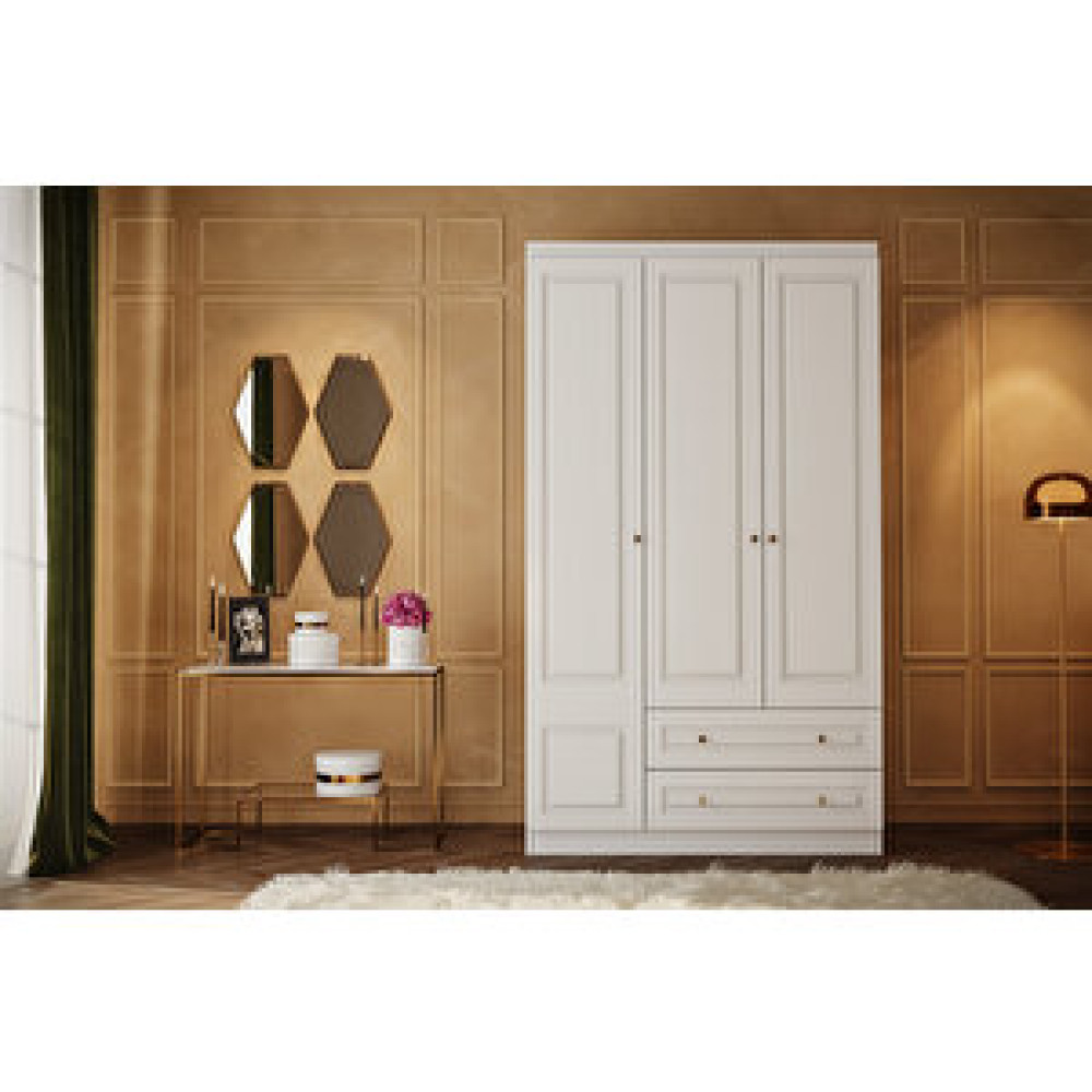 Sunroyal İnci 210cm 3 Kapak 2 Çekmece Gardırop Gardrop & Dolap Fiyatı
