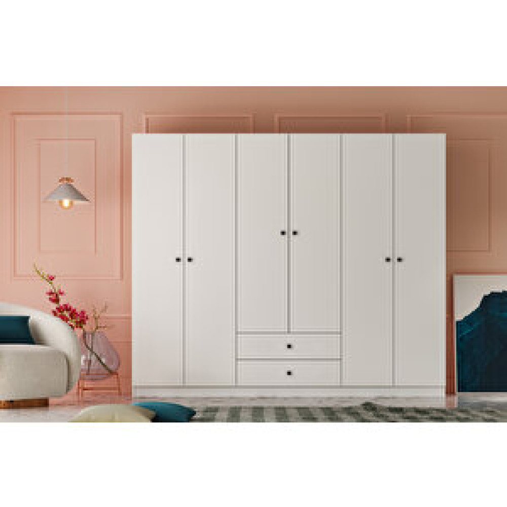Sunroyal Royal 6 Kapak 2 Çekmece Gardirop Gardrop & Dolap Fiyatı
