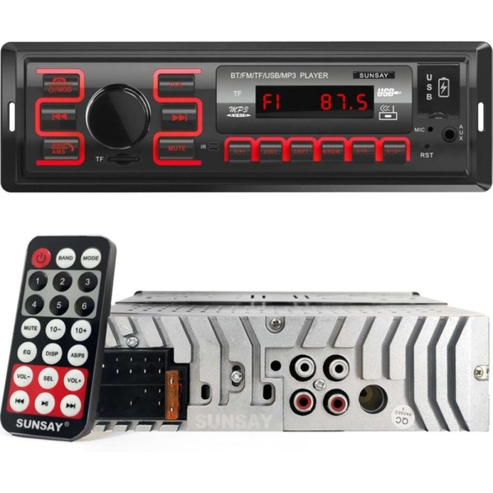 Sunsay Oto Teyp 4X50W Bt/2xusb/sd/fm/aux Mobil Aplikasyon Sunsay Mb-29 26474 Oto Teypleri Fiyatı