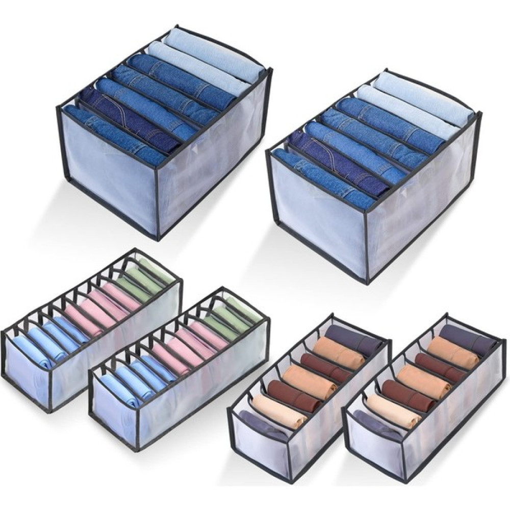 Sunshinee 6pc Yıkanabilir Dolap Elbise Organizatörü, Katlanmış Kumaş Için Yıkanabilir Elbise Organizatörü, Giysi Saklama (2 +4 Küçük) (Yurt Dışından) Eşya Saklama Kutusu Fiyatı