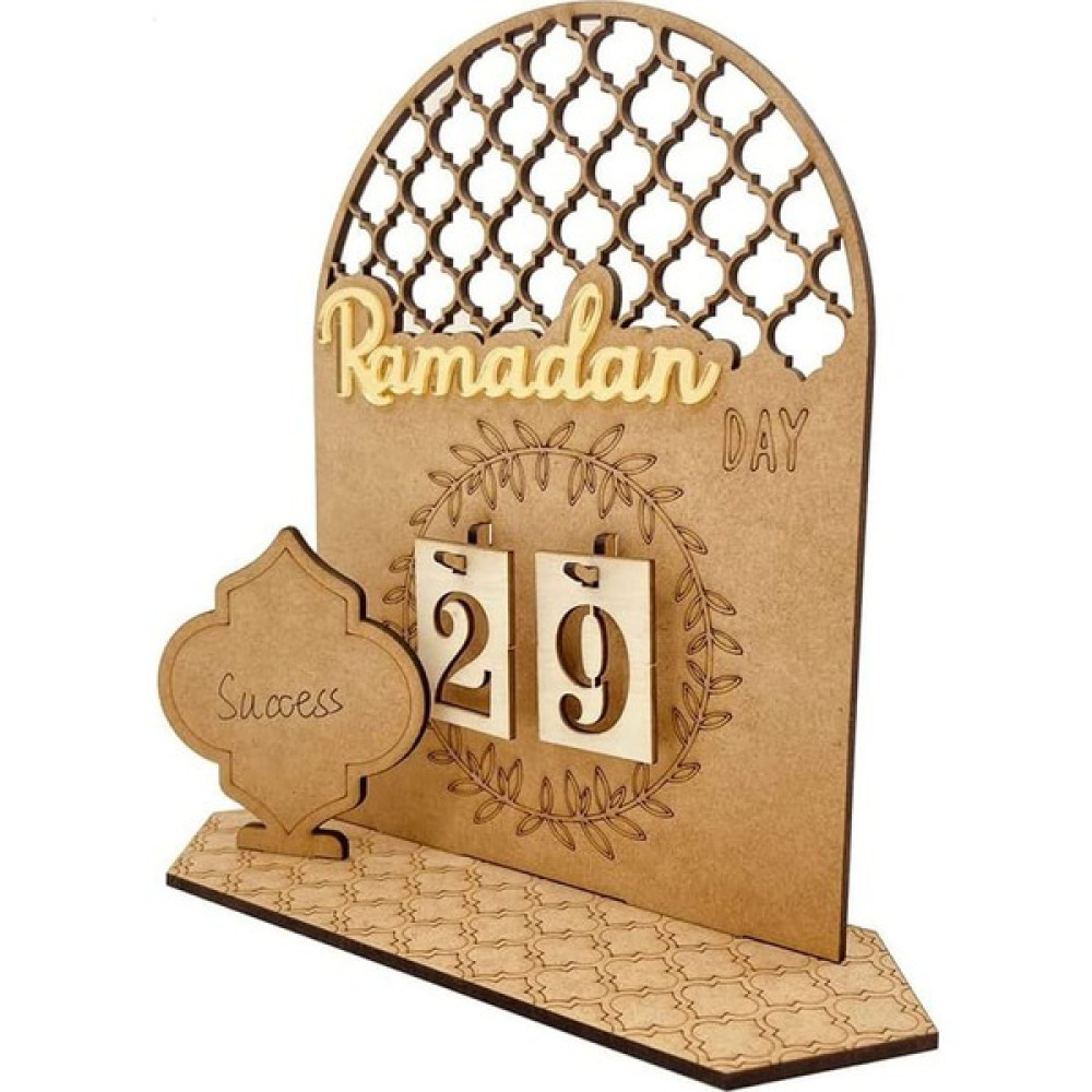 Sunshinee Ahşap Ramazan Takvimi Süslemeleri - Ahşap Geri Sayım Takvimleri Süslemeleri 30 Gün Eid Mubarak, Stil 3 (Yurt Dışından) - Renkli Hediyelik Eşya Fiyatı
